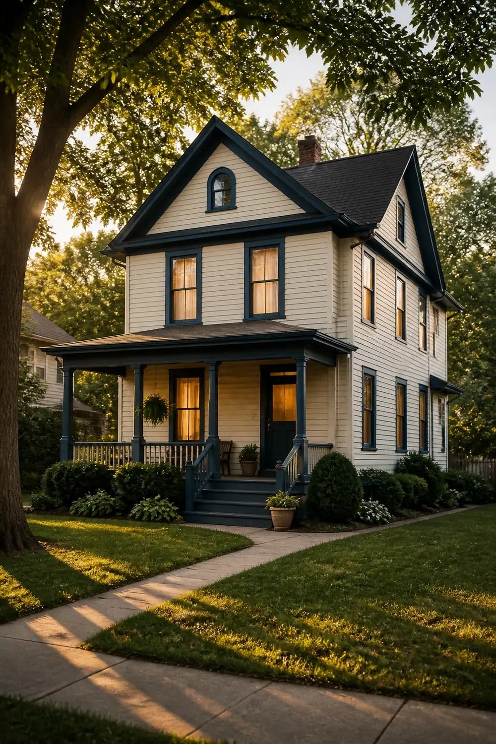 A traditional Ohio home protected by 1859 Mutual homeowners insurance